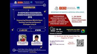 IES College of Engineering -  AI   Empowering Educators With AI: Smart Teaching, Learning & Research