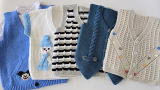 Görmeden Örmeyin En Çok İstenen 5 Farklı Erkek Bebek Yelek Modeli