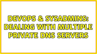 Famous DevOps & SysAdmins: Dealing with multiple private DNS servers Profile