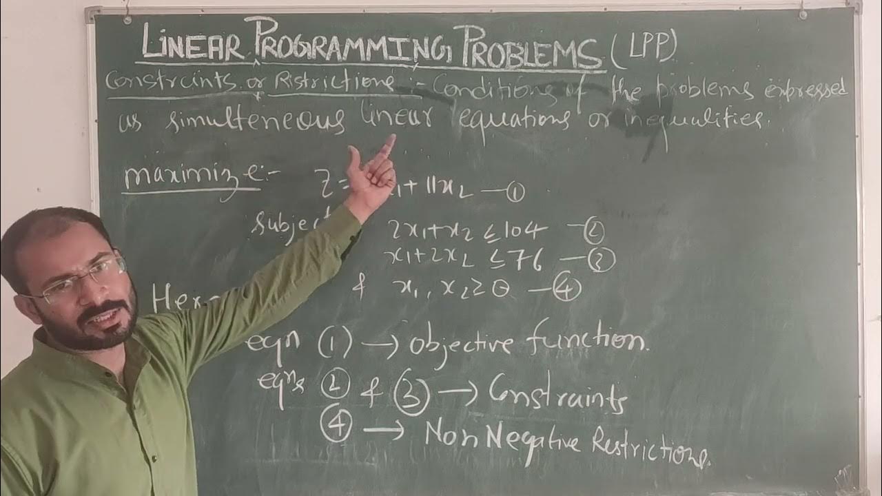 Linear Programming Problem | Formulation of LPP | CBSE Board +2 | BSc ...