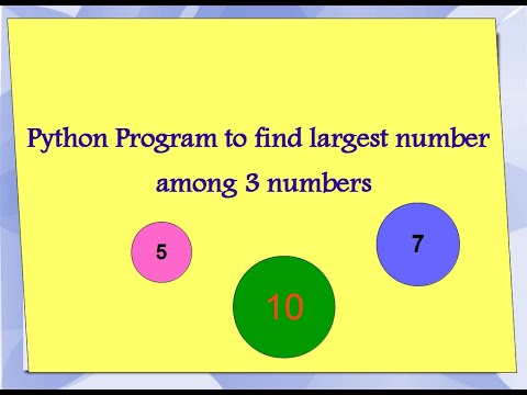Python program to find greatest number among 3 numbers.