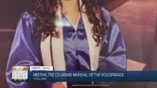 Meeting the co-grand marshal of the Volksparade