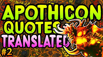 ALL APOTHICON QUOTES TRANSLATED!! Apothicon Servant Upgrade Quotes & More (Apothicon Language #2)