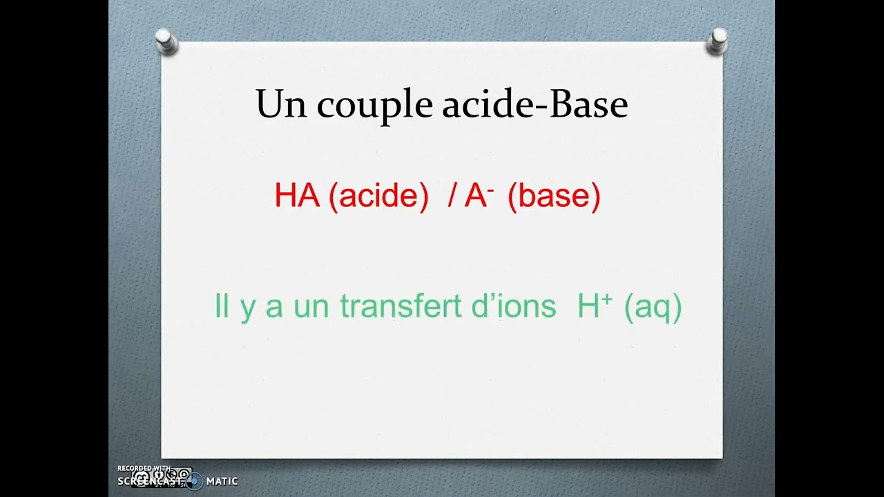 Demi-équation acido basique - YouTube