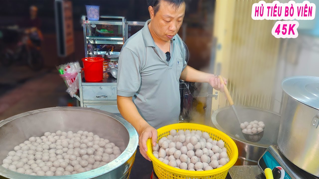 Hủ Tiếu Bò Viên Người Hoa | Cách làm Bò Viên giòn dai không dùng bột, chất bảo quản