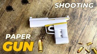 SHOOTING GUN PAPER TUTORIAL ORIGAMI WORLD WEAPON CRAFT | HOW TO MAKE PAPER GUN SHOOTING EASY FOLDING