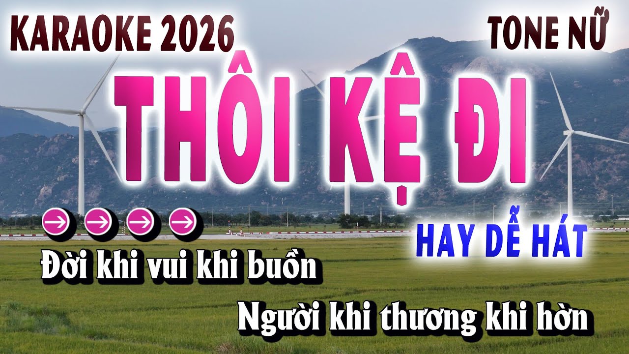 Thôi Kệ Đi Karaoke Tone Nữ | Quân Beat