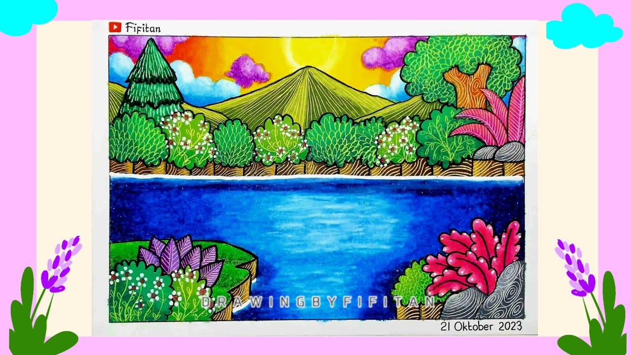 TUTORIAL MENGGAMBAR MUDAH DAN TEKNIK KERIK MENGGUNAKAN OILPASTEL ( 474 )