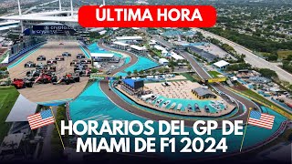 F1 HOY:  HORARIOS DEL GP DE MIAMI DE F1 2024...