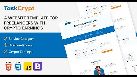 💼 TaskCrypt – Premium Freelance Marketplace Template | Bootstrap 5 + Tailwind CSS Crypto Platform