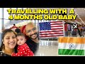Usa to india with our 4 month old baby  first trip to india albeli ritu