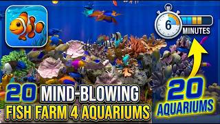 20 Mind-Blowing Fish Farm 4 Aquariums in 6 Minutes!