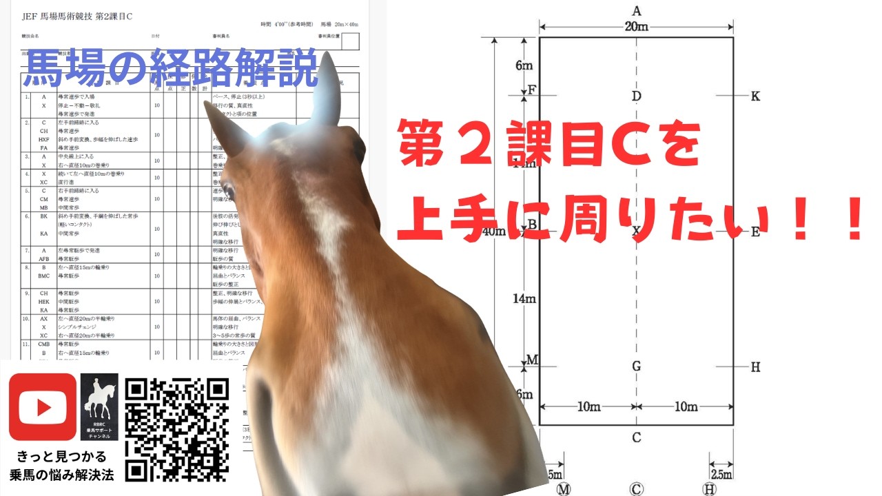 馬場馬術第２課目Cへ挑戦するあなたへ！　解説＆アドバイス【乗馬・馬術】