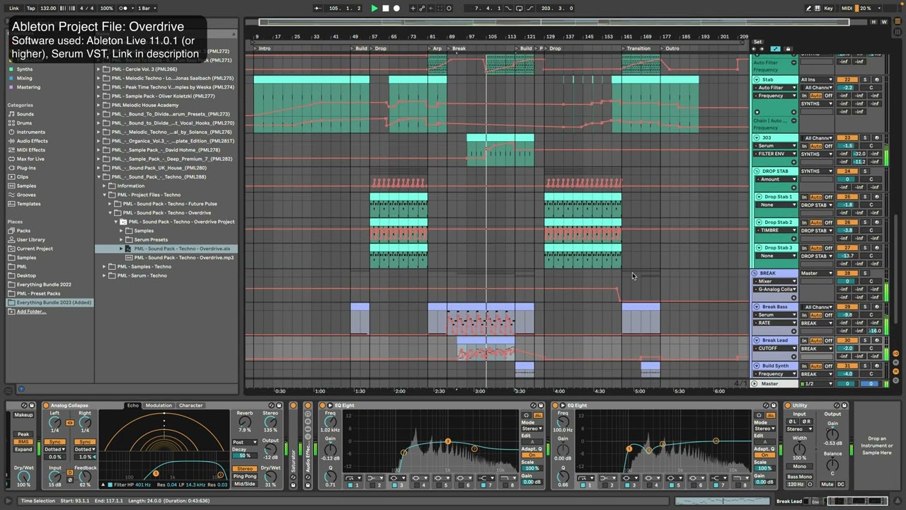 Techno Track in the style of Space 92, HI-LO | Overdrive | Ableton Project File | Download available