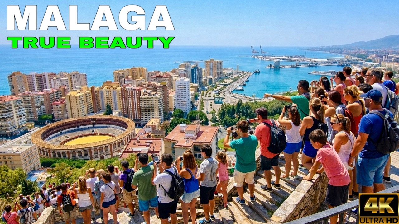 Málaga’s Hidden Viewpoint Walk 🇪🇸 La Coracha Steps to Alcazabilla [4K]