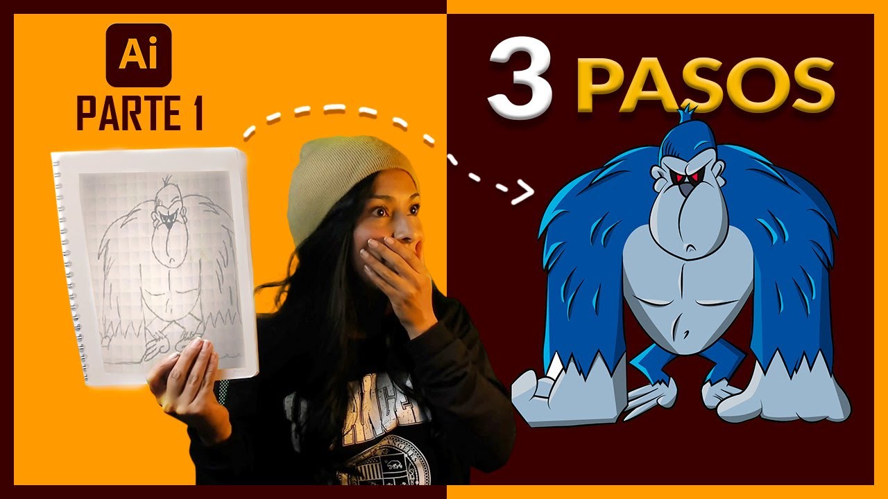 Ilustración en 3 Pasos con Adobe Illustrator (PARTE 1) Tutorial ...