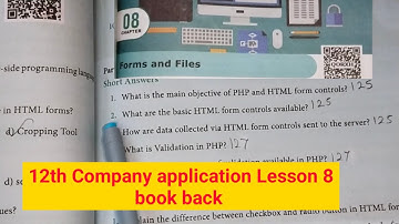 12th Computer applications|Chapter 8|Book Back Question and Answer|English Medium|Forms and Files