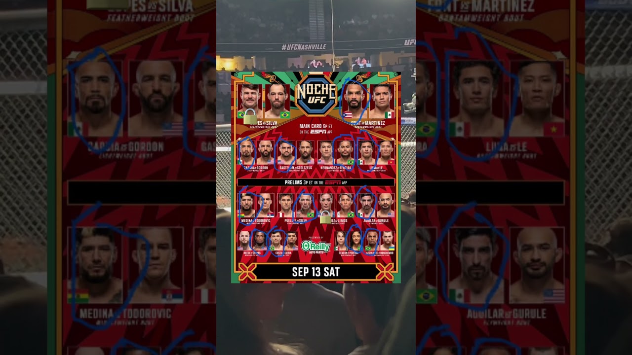 UFC NOCHE CARD LIVE TODAY 