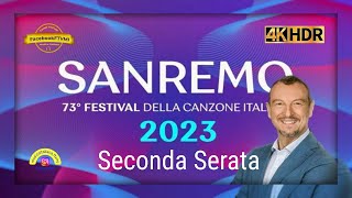 SANREMO 2023 - Seconda Serata 08 Febbraio i 14 Cantanti in gara