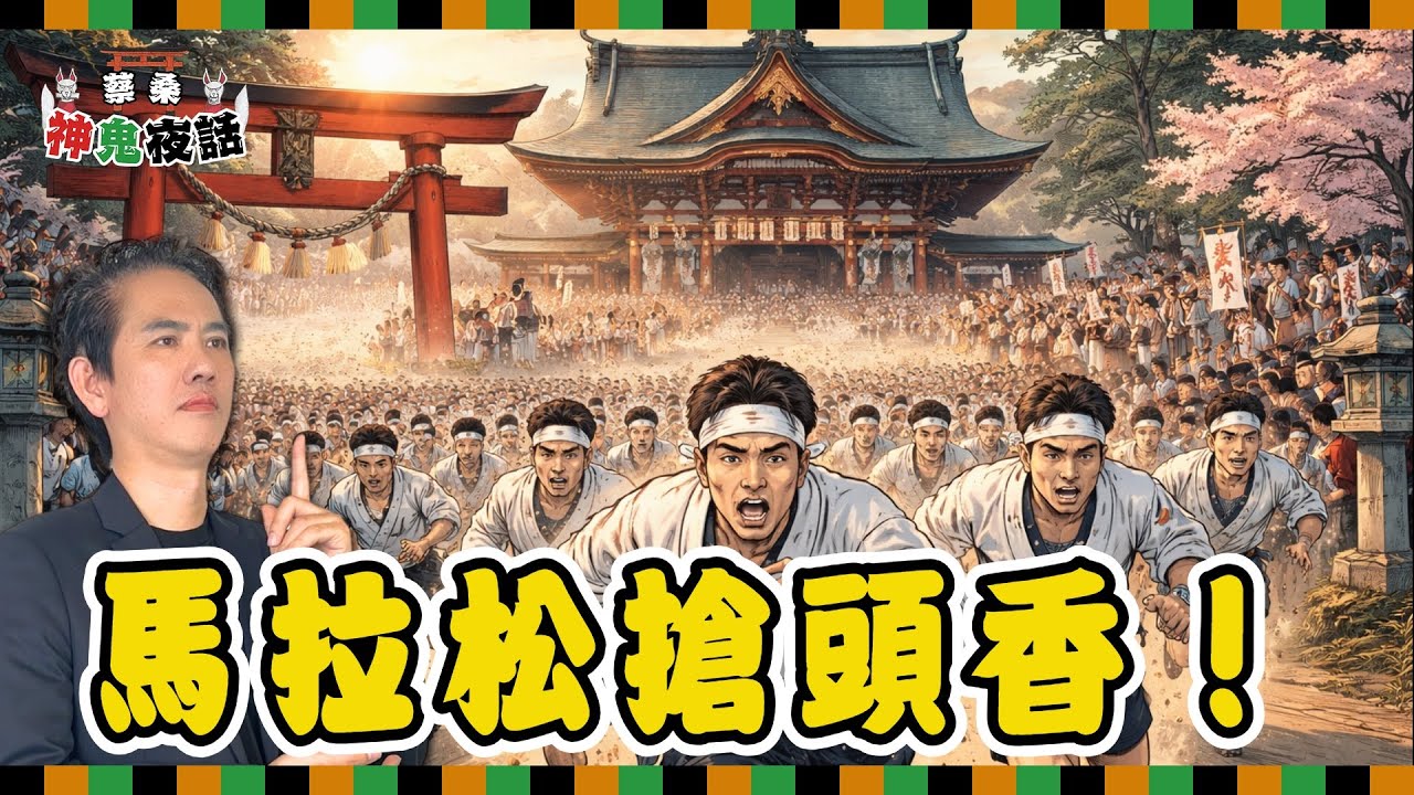 蔡桑帶你看日本馬拉松級搶頭香！「福男」要在神社狂奔 2000 公尺｜蔡桑神鬼夜話EP131