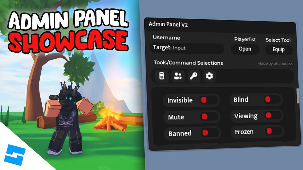 ROBLOX STUDIO Admin Panel Showcase : Not Finished 🔨 - YouTube
