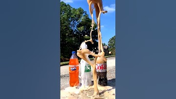 Popular Coke Sodas Vs Mentos (SLOW MO) (Coke, Sprite, Fanta) #satisfying #experiment #asmr