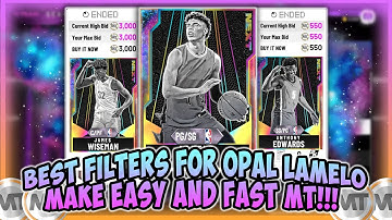 NBA2K20 - BEST SNIPE FILTERS FOR OPAL LAMELO AND MORE!!! MAKE EASY AND FAST MT TODAY MAKE MILLIONS!!