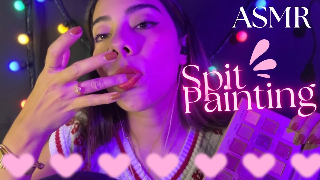 ASMR ☆ 30min SPIT PAINTING (especial San Valentín) 💘💘💘💘 