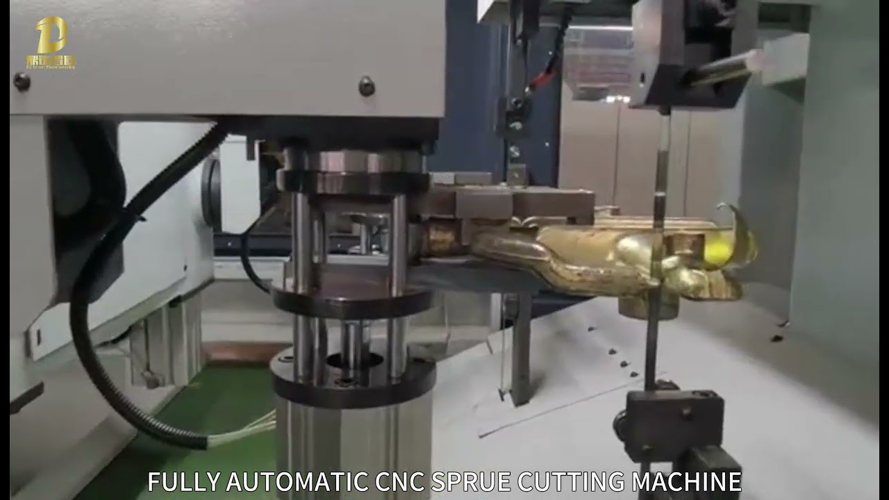Precision Metal Cutting Solution: Fully Automatic CNC Sprue Cutting Machine.