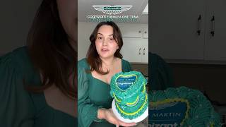 Are We Shocked? F1 Aston Martin Heart Cake PT.1💚 #cakedecorating #f1 #astonmartin #recipe