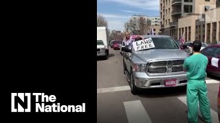 US protesters call for end of lockdown measures