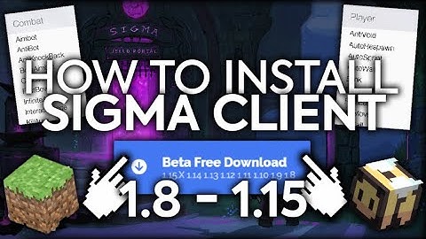 [1.8 - 1.16] MINECRAFT - HOW TO INSTALL SIGMA 5.0 HACK CLIENT for every version + Optifine