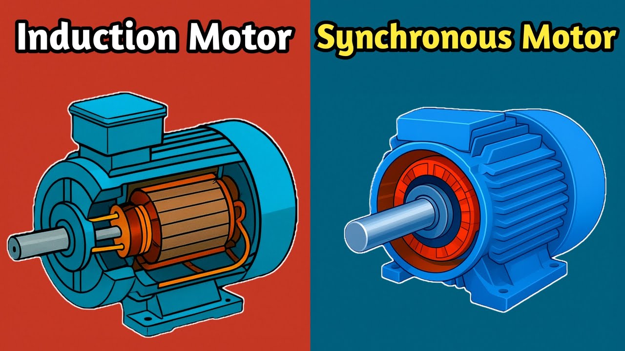 Difference between synchronous motor and induction motor | synchronous ...
