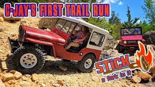 FMS 6th scale Willys Jeep. Project C-Jay's First Trail Run.