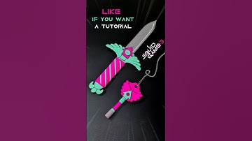 DIY Squid Game 3: Paper Knife Dagger 🗡️ & Key 🔑 Tutorial | Easy Craft