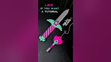 DIY Squid Game 3: Paper Knife Dagger 🗡️ & Key 🔑 Tutorial | Easy Craft