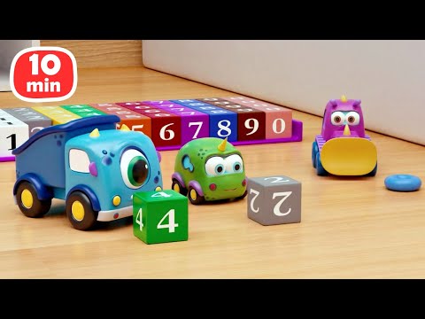 Игры в тир и хоккей! Мультики для малышей про машинки Мокас — Развивающие мультфильмы для детей