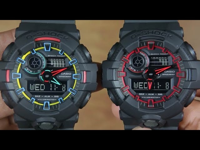 CASIO G-SHOCK GA-700SE-1A9 VS G-SHOCK GA-700SE-1A4 - YouTube