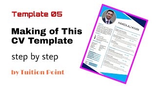 Template 05 | How to Design Job CV/Resume in MS Word || Make your own CV