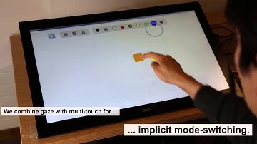 Gaze-Touch: Combining Gaze with Multi-touch for Interaction on the Same Surface