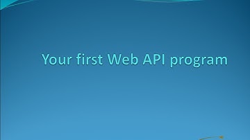 First WebAPI Program