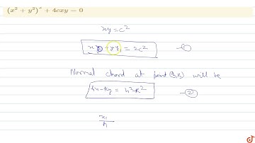 The locus of the point of intersection of tangents drawn at the extremities of normal chords to...