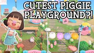 LETS BUILD THE CUTEST PIGGIE PLAYGROUND WITH 3.0 ITEMS | Speed Build | Animal Crossing New Horizons