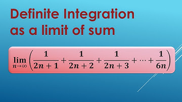 Definite Integration as a Limit of Sum | Questions | Definite Integration | JEE Mains | JEE Advanced