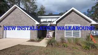 Walk Around of a NEW SEAMLESS GUTTER Installation on a NEW CONSTRUCTION HOME!