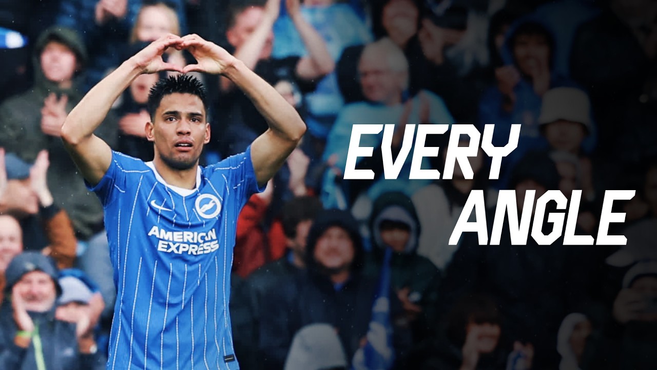 EVERY ANGLE | Gomez's breathtaking HALFWAY-LINE strike
