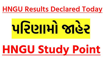 HNGU New Results Declared Today • HNGU Results Update 2023