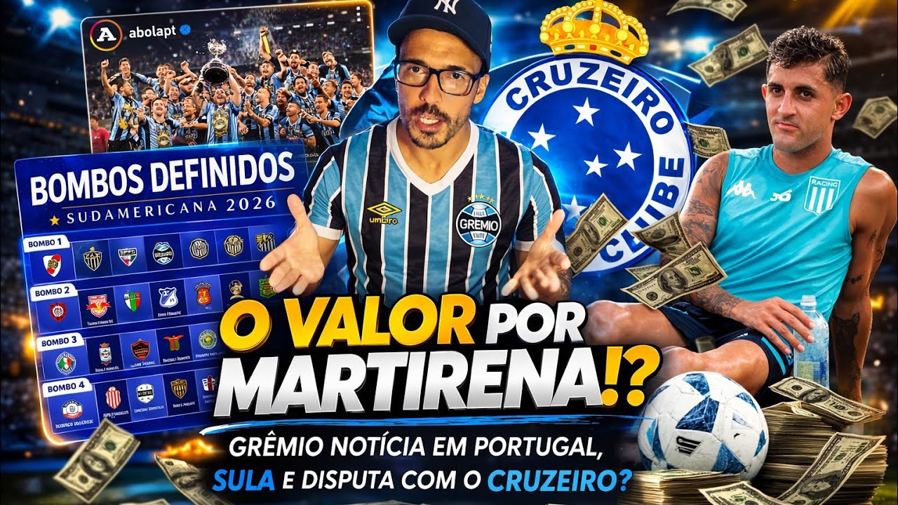 🔵 NEGÓCIO ABERTO, GRÊMIO GANHA AS CAPAS EM PORTUGAL, SULA E ADVERSÁRIOS, O VALOR POR MARTIRENA..