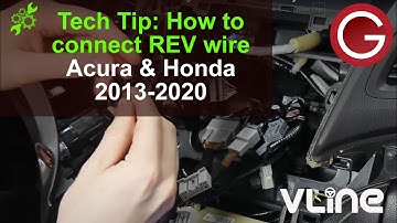 How to connect REV wire when installing VLine VLite for CarPlay Android Auto in Acura Honda | HON3