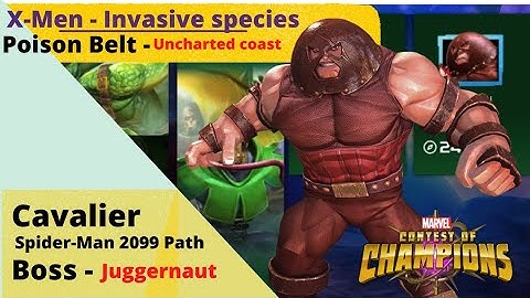 X-men - Invasive species mcoc | EQ 2.2 (uncharted coast)| cavalier | easy path completion